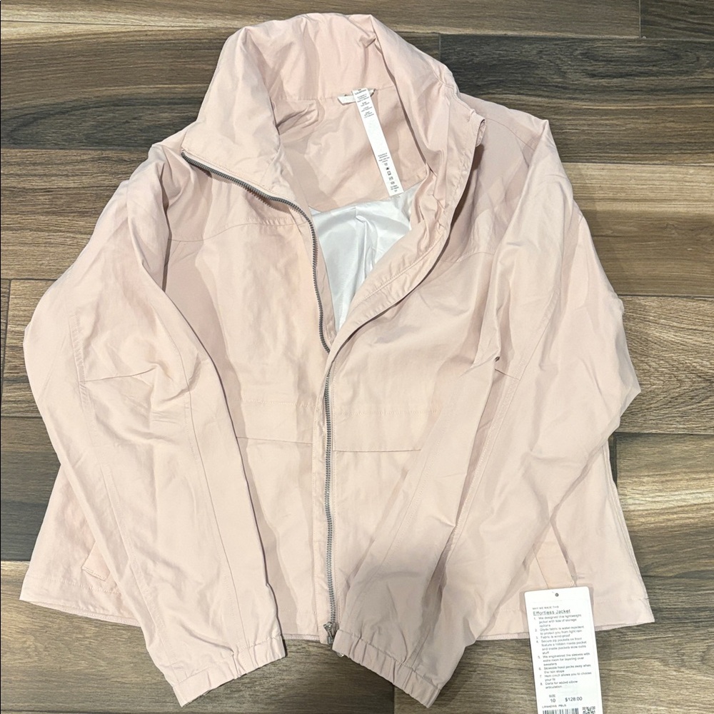 lululemon athletica Pale Pink Lightweight Zip Jacket